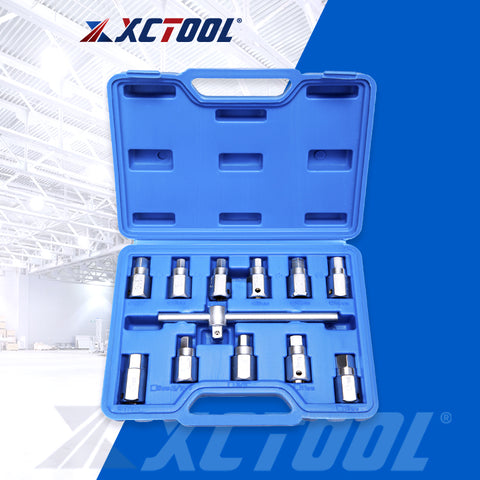 12pc Drain Plug Key Socket Set